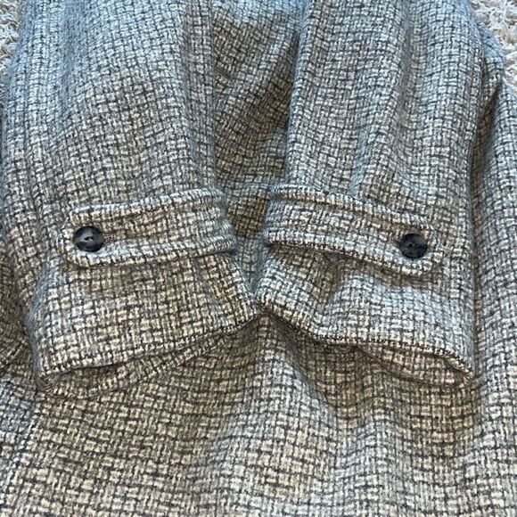 Vintage Harris Tweed Plymouth Of Boston Trench Coat Gray Scottish Top O’ Tweed 1 - Picture 14 of 16